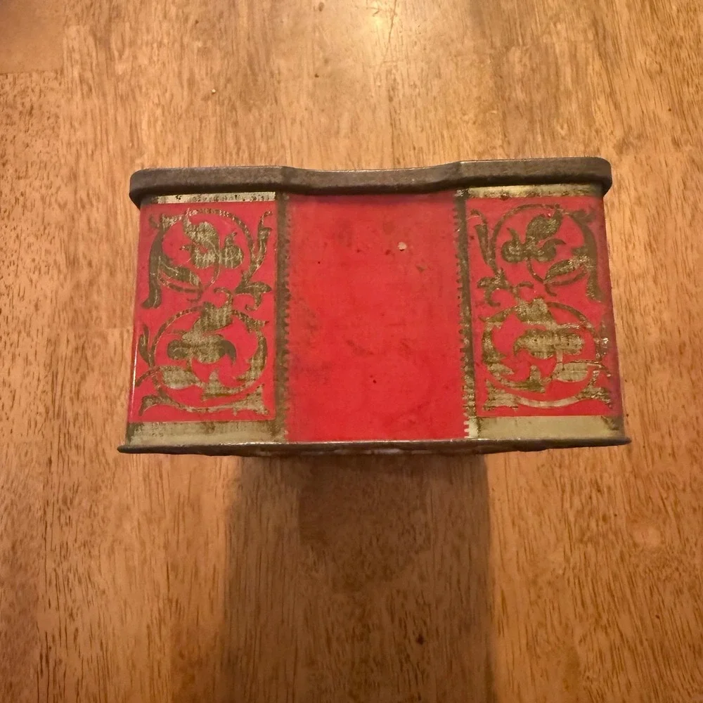 Vintage A.S. Wilkin Cremona Park Red Boy Toffee‎ tin, likely dating 1930's